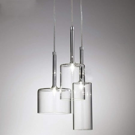 

Oukaning Modern Glass Bottle Chandelier Hanging Pendant Light Fixture Glass Lampshade Chandelier Lighting