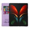 thumbnail image 7 of Dteck Case For Samsung Galaxy Z Fold3 5G,Magnetic Leather Zipper Card Holder Wallet Hyrbid PC Case Kickstand Shockproof Protective Cover with Wrist Strap,Purple, 7 of 7