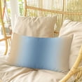 thumbnail image 4 of Blue Yellow Ombre Pillow Covers, Linen Long Throw Pillow Case, Farmhouse Modern Gradient Art Holiday Pillow Protector Decorative Cushion Cover for Living Room/Bedroom 20" x 26", 4 of 8