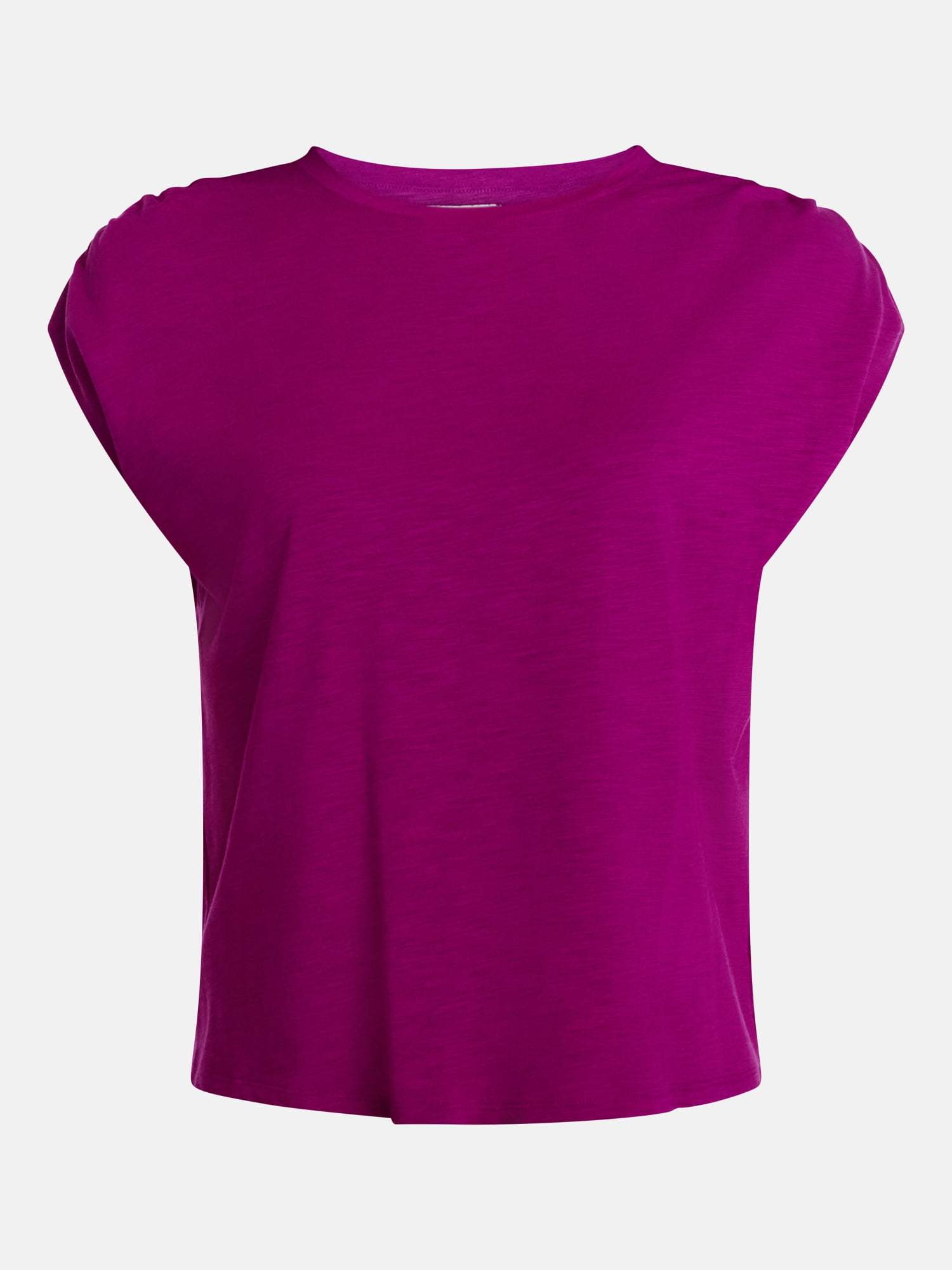 Scenario Women's and Women's Plus Shirred Shoulder Tee, Sizes XS-4X