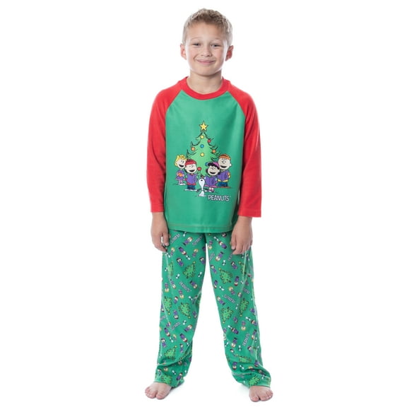 Peanuts Boys' Christmas Holiday Season Sing Along Sleep Pajama Set