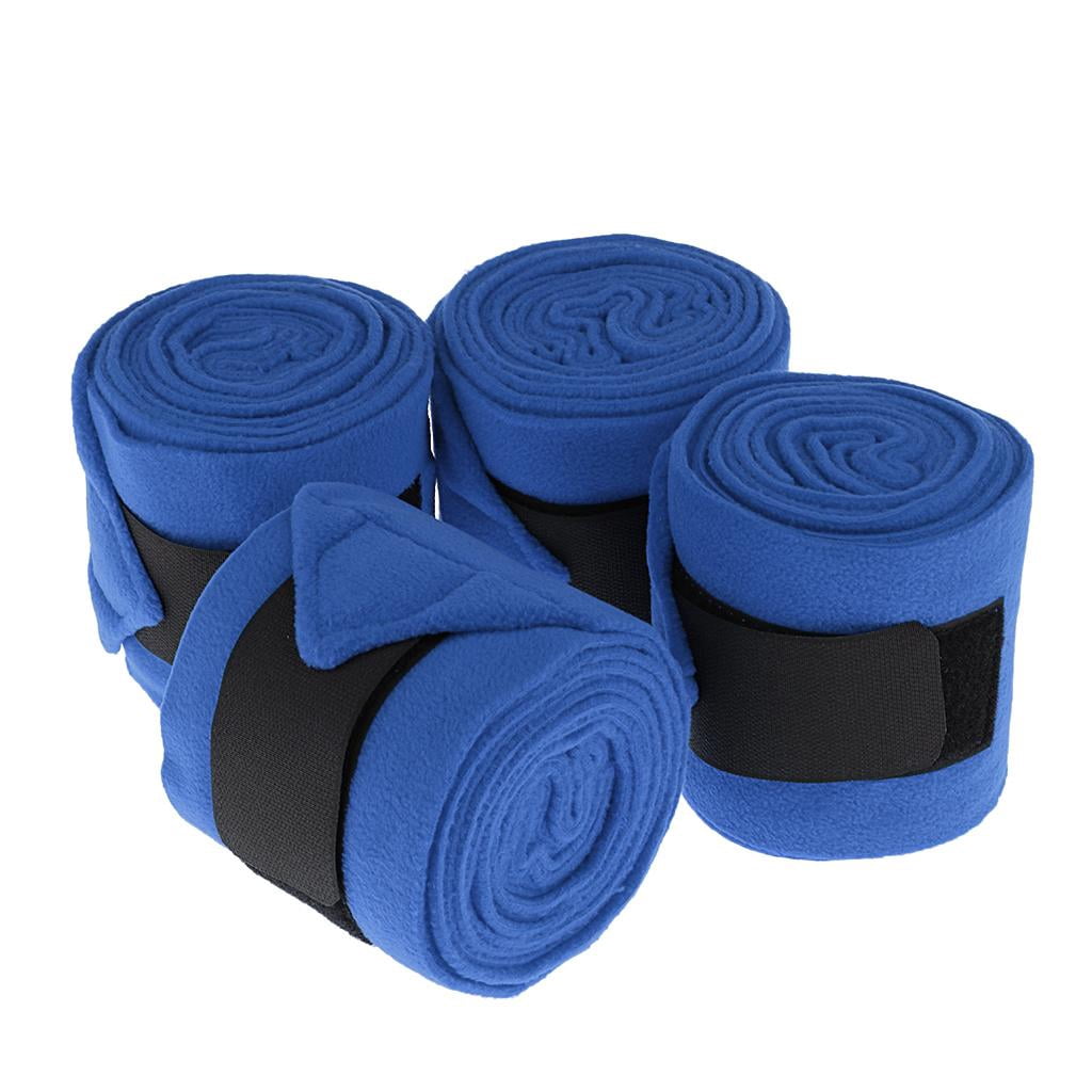 Wswqop 4 Pack Professional Equine Horse Tack Grooming Leg Wrap , for Men Women Outdoor Blue