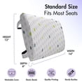 thumbnail image 5 of Minimalist Lumbar Pillow, Creative Pattern of Soft Oval Polka Dots, Soft Back Cushion for Office Chairs with Adjustable Straps, 14" x 13", Apple Green Blue Grey, by Ambesonne, 5 of 7