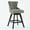 Gray, variant on Topcobe Swivel Velvet Barstools with Button Tufted Decoration and Wooden Legs, and Chrome Nailhead Trim, Leisure Style Bar Chairs, Bar Stools, Set of 2, Modern Furniture for Indoor, Black
