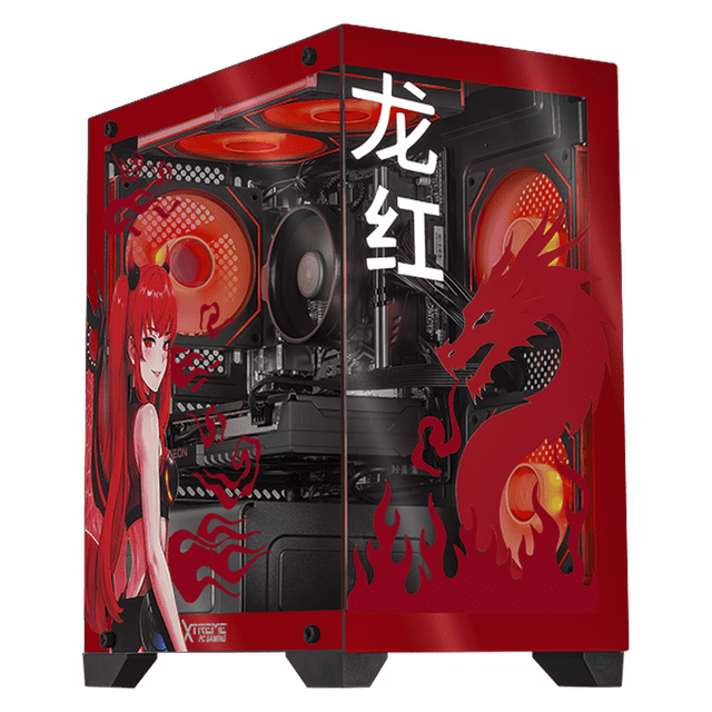 PC Gamer Xtreme PC Gaming AMD Radeon RX 9060 Ryzen 7 5700 16GB SSD 1TB WIFI Scarlet Dragon gaming 1080p, estudios y multitarea