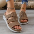 thumbnail image 3 of Dakaela Womens Fashion Orthotic Slides with Arch Support Orthopedic Platform Wedge Sandals Plantar Fasciitis Comfortable Walking Shoes Size 6-9, 3 of 9