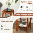 thumbnail image 6 of Barara King Dining Table,Side Table,Nightstand,15 Inch 2-Tier Square End Table with Storage Shelf Set of 2-Walnut, 6 of 6