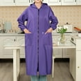 thumbnail image 7 of shqvo Women Long Raincoat Rain Jacket Coat Plus Size Lightweight for Work Hooded Full Zip up Waterproof Windbreaker, 7 of 7