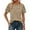 Khaki, variant on ChoXxx Women's Fashionable Casual Solid V Neck Short Sleeve T Shirt Beige M