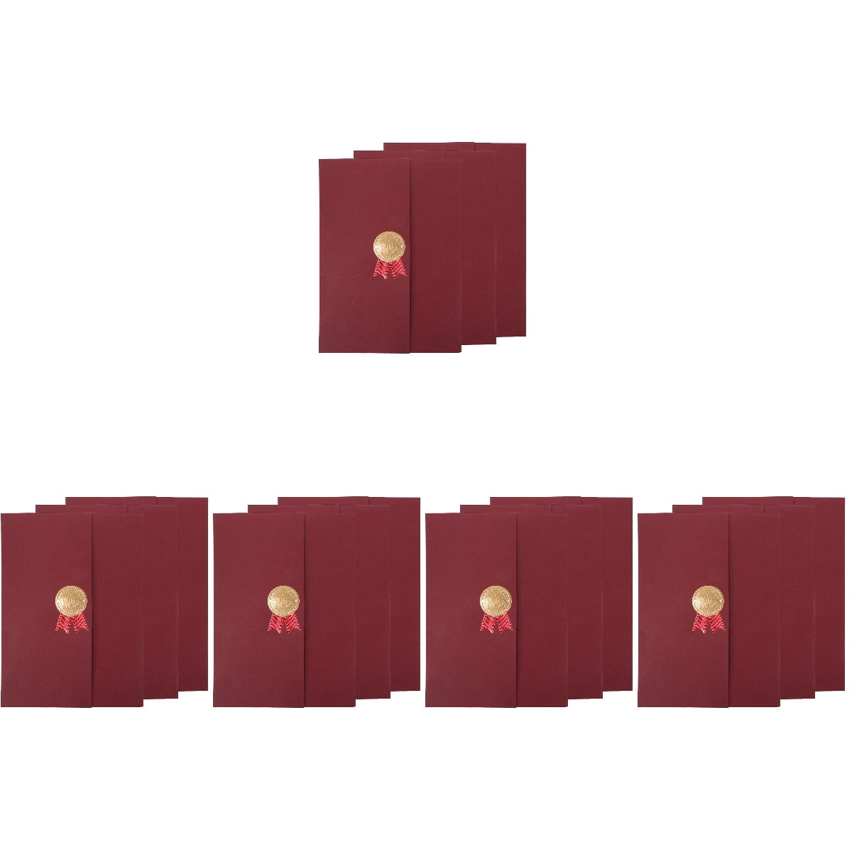 BEADCEST Dark Red Paper Award Covers for Decor - and Practical, 15Pcs