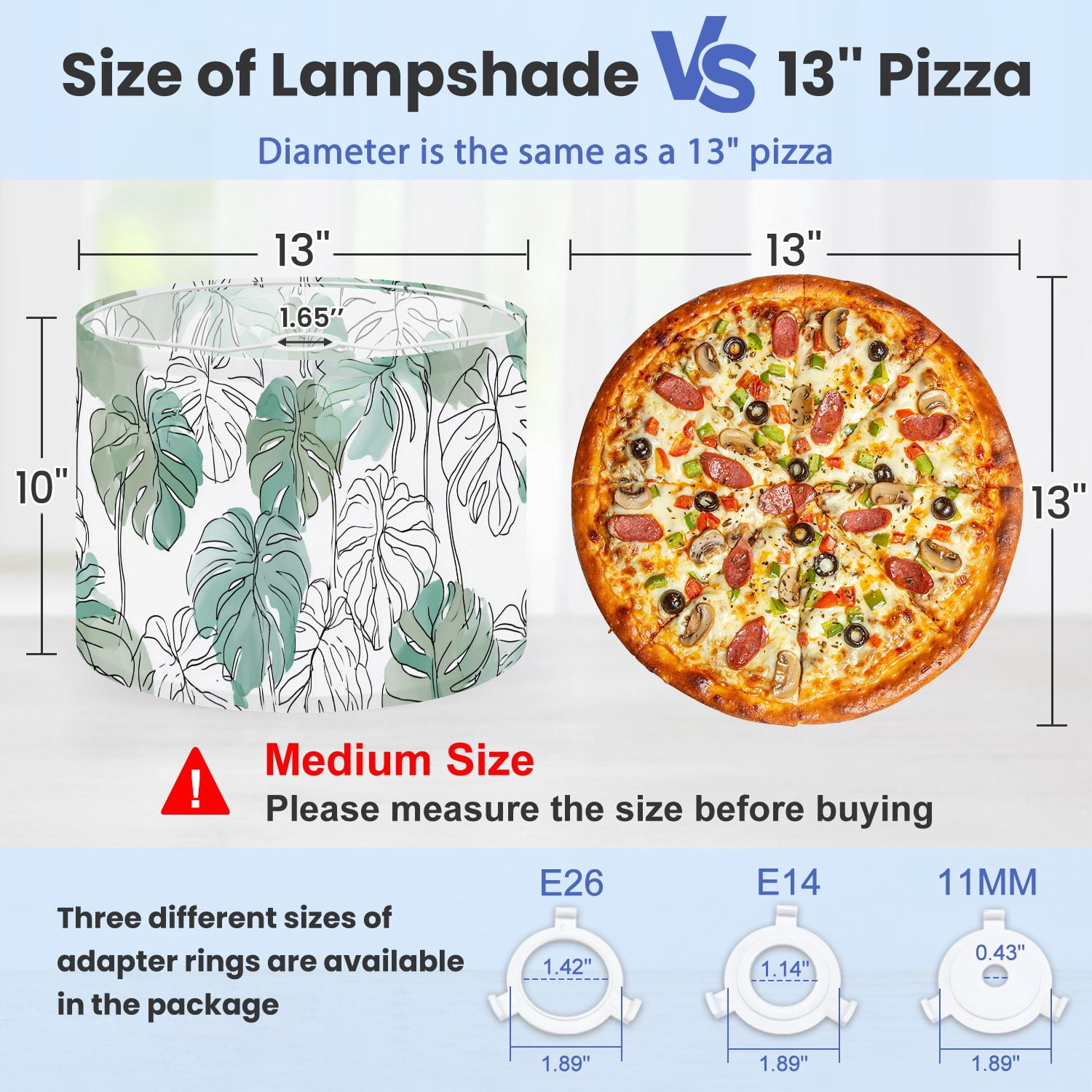Lampshades 2 Pack Abstract minimal monstera leaves plant line drawing 13"x13"x10" Light Shade for Table Lamps Floor Lamp Shades Lampshade Replacement Easy Assembly