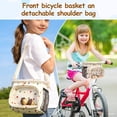 thumbnail image 5 of Kids Bike Basket Front Frame Handlebar Bag for Toddler Scooter Tricycle Bicycle Cute Nylon Bicycle Basket for Boy and Girl, 5 of 9