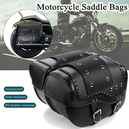 2pcs Custom Motorbike Motorcycle Heavy Duty Leather Touring Panniers (Best Motorcycle Touring Clothing)