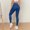 Dark Blue, variant on Yoga Sports Color Hip Lifting Women's Fitness High Waist Running Pants, Seamless Workout Leggings with Tummy Control Design, Comfortable Stretch Fabric for Exercise