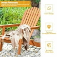 thumbnail image 5 of Gymax 4 PCS Eucalyptus Adirondack Chair Foldable Outdoor Wood Lounger Chair Natural, 5 of 10
