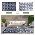 thumbnail image 5 of DEORAB Outdoor Rugs Waterproof Plastic Straw Mat 6'x9' Reversible for RV Patio Deck Beach Navy & BlueWhite, 5 of 7