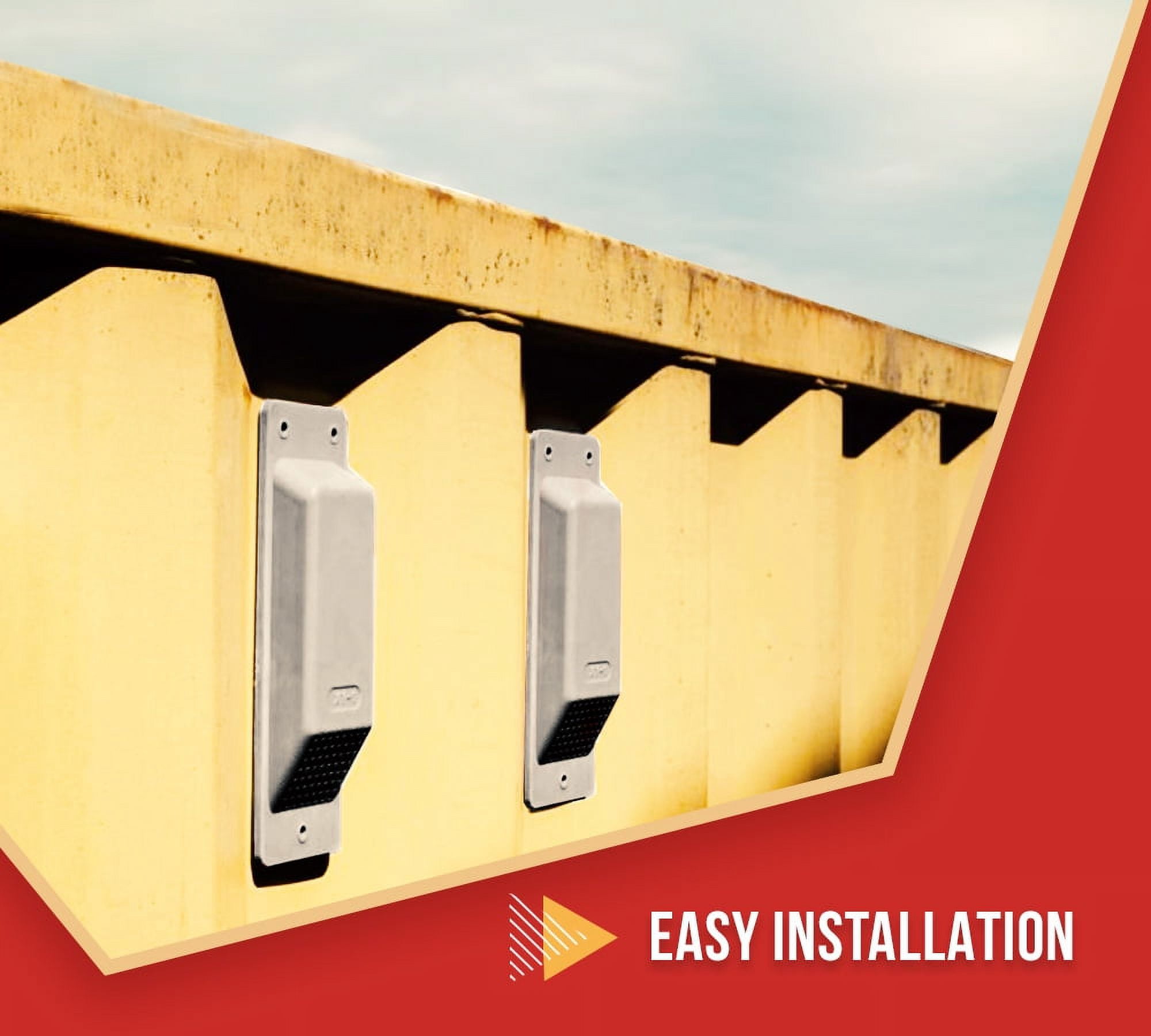(8 Pack) Shipping Container Air Vent, Cross Flow Ventilation - Light Grey