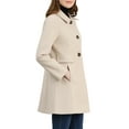 thumbnail image 4 of INSPIRE CHIC Women's Vintage Lapel Collared Overcoat Single Breasted Mid-Long Winter Coat, 4 of 7