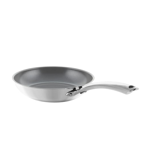 Chantal 3.Clad Tri-Ply Stainless Steel 10 inch Fry Pan with Ceramic Nonstick Coating
