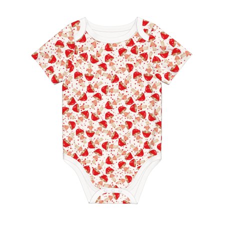 

Matuu Cute Mushroom for Baby Short-Sleeve Bodysuit Soft Cotton Comfortable and Breathable Perfect for Newborns and Infants