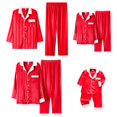 thumbnail image 4 of Kelon Family Pajamas, Long Sleeve Satin Button Down Sleepwear, Holiday Pjs, 4 of 9