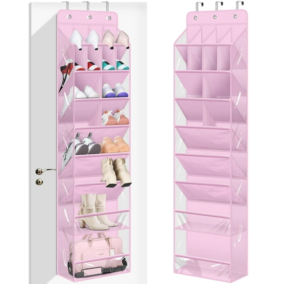 Organizador de zapatos MISSLO Over the Door, 20 pares, rosa