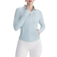 thumbnail image 3 of Womens Workout Jackets, Full Zip Slim Fit Athletic Running Sports Track Jacket with L, 3 of 9