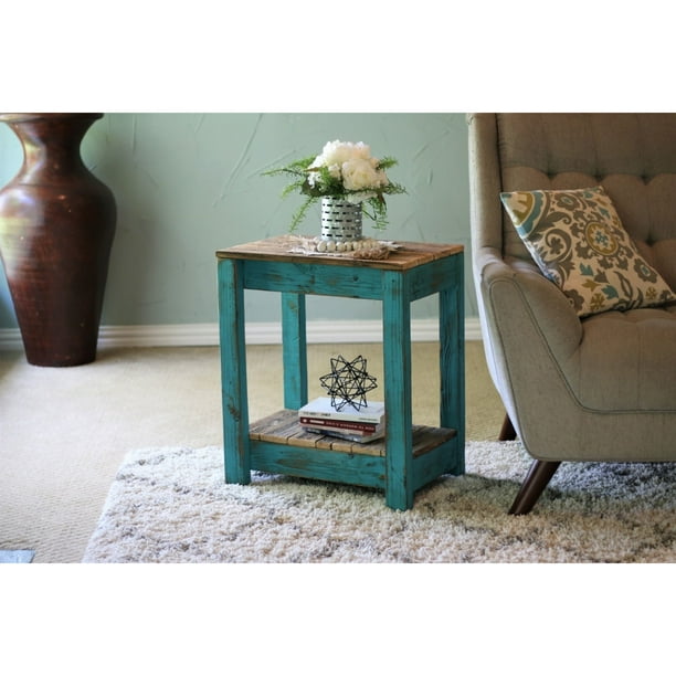 Turquoise Combo End Table