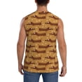 thumbnail image 4 of Haiem Men's Dachshund Dog Puppy Print Tank Tops Summer Sleeveless Cut Off Workout T-Shirts Fitness Vest Athletic Undershirts-Large, 4 of 8