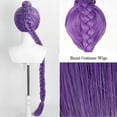 thumbnail image 5 of Demon Hunters Costume Cosplay For Kids, Rumi Costume Purple Braids Wig Halloween Cosplay Props, Anime Cosplay Wig, 5 of 5