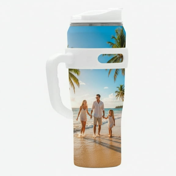 40oz Personalized Stainless Tumbler with Handle