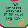 thumbnail image 3 of Inktastic I Love My Great Grandma to the Moon and Back Boys or Girls Baby Bib, 3 of 3