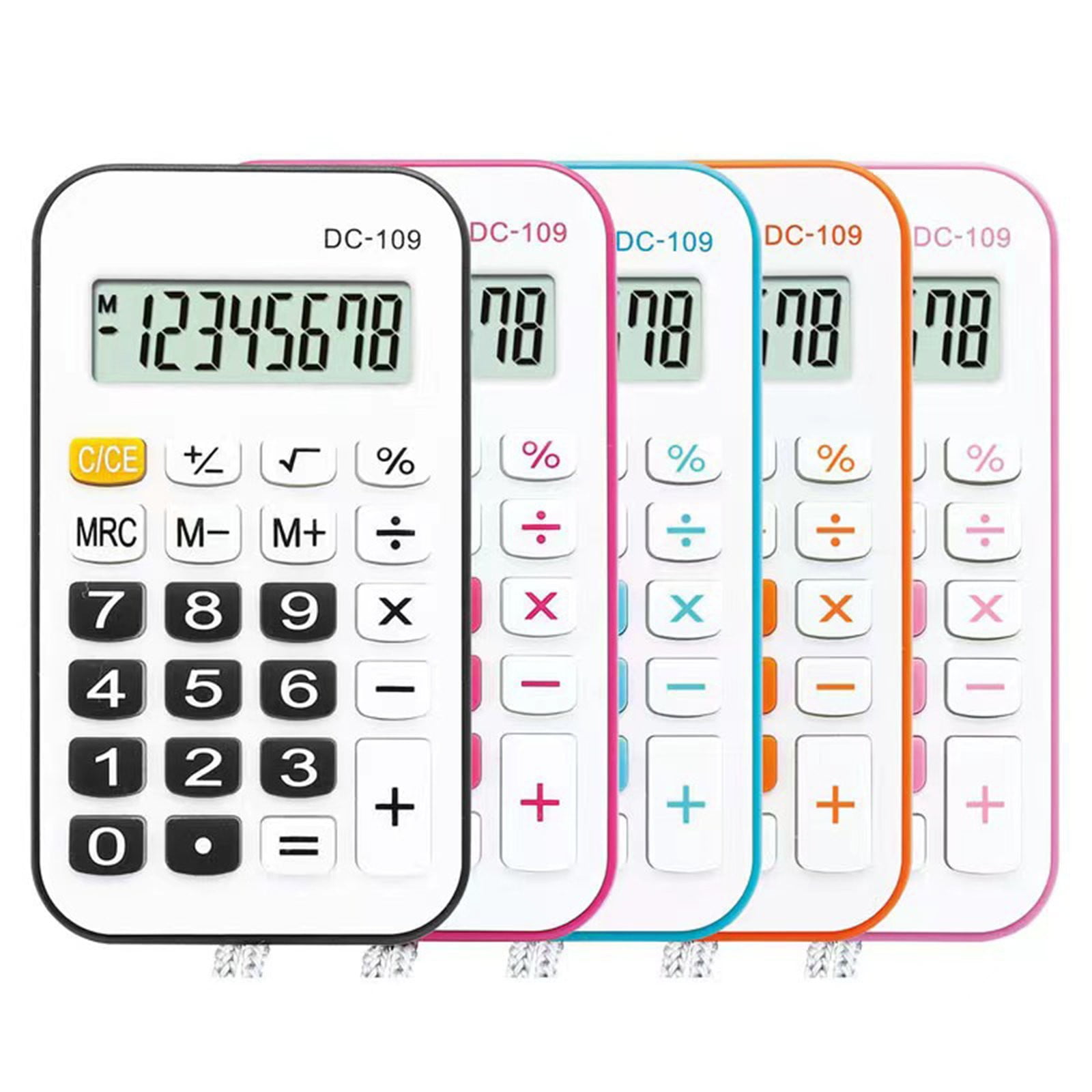 Pouches For Organization Small Portable Calculator Simple Fashionable Design With Rope For Students Use Material Portable Mini Cute With Rope Student's Neck Hanging Calculator