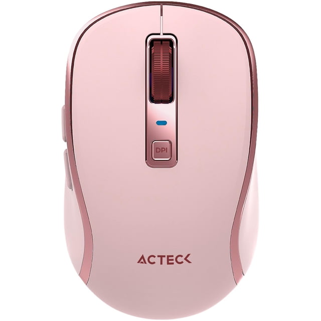 Mouse ACTECK OPTIMIZE TRIP PRO MI580 Inalambrico USB 2.4 GHz + BT 1600dpi 6 Botones Ergonomico rosa
