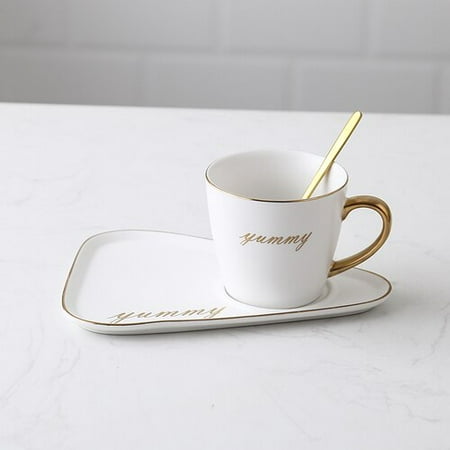 

European Ceramic Coffee Cup Set Creative Porcelain Reusable Small Tea Cups Warmer Eco-friendly Xicara Kitchen Utensils EB50BD