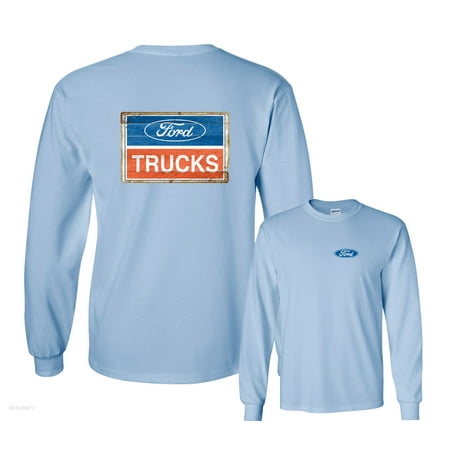Jpg Vintage Long Sleeve - Ford Trucks Blue Red White Vintage Logo Long Sleeve T-Shirt