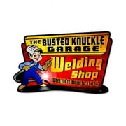 Busted Knuckle BUST120 18 x 11 in. Welding Hot Tip Custom Metal Shape Sign