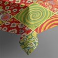 thumbnail image 3 of Pioneer Flower Floral Print Pattern Rectangle Tablecloth 60"x84", Waterproof Polyester Table Cloth, Wipeable Spillproof for Dining Camping Indoor Outdoor, 3 of 5