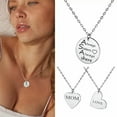 thumbnail image 5 of GKNET Personalized Stainless Steel Pendant Necklace Custom Engraved Letter Name New-Two-Rectangle-Silver, 5 of 9