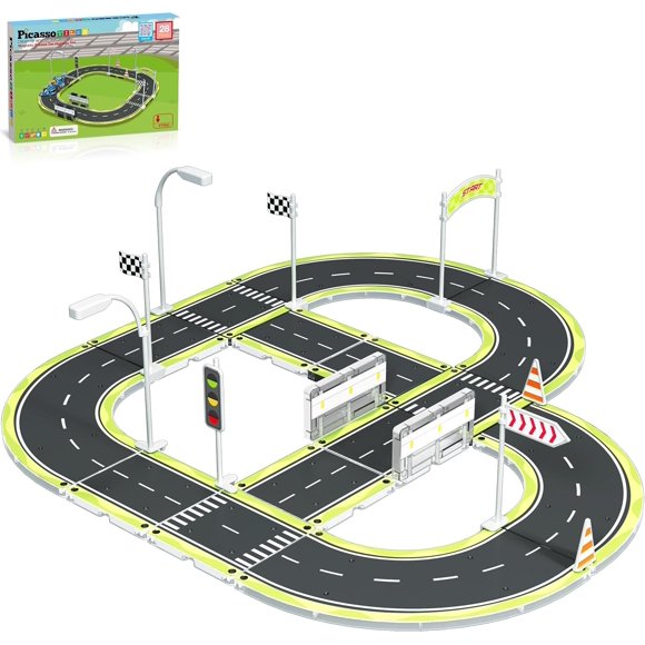 Juego de juguetes con bloques de construcción PicassoTiles Magnet Tile para niños a partir de 3 años