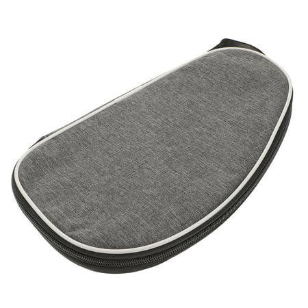 Portable Table Tennis Bat Bag Professional Pong Racket Shell Shaped Storage Bag for Athletes Players (Grey)