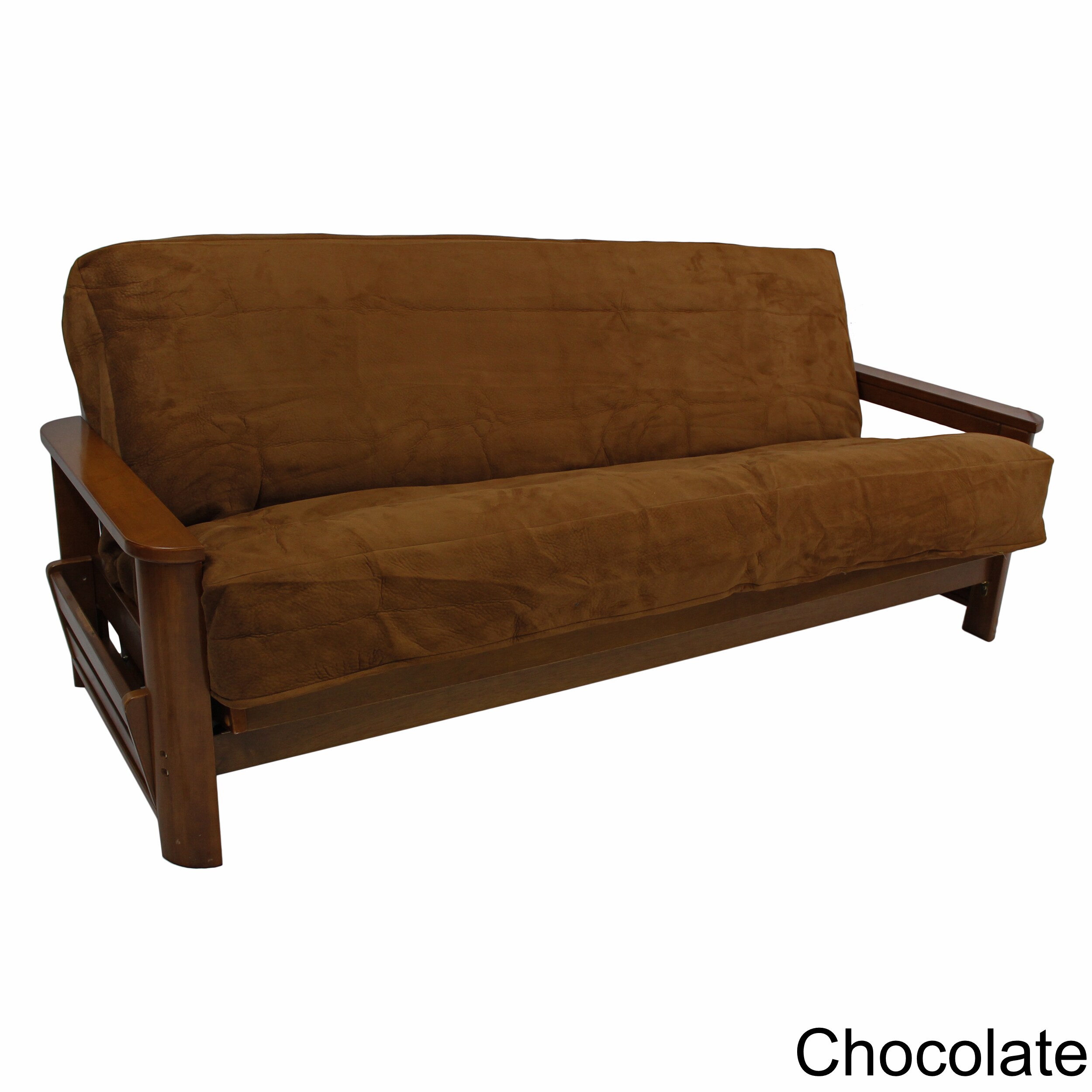 Blazing Needles Solid Foam-Backed Microsuede 8" to 9" Futon Cover, Full, Tan - image 5 of 5