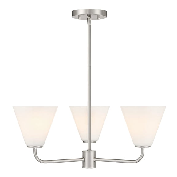 Blair 3-Light Chandelier in Satin Nickel