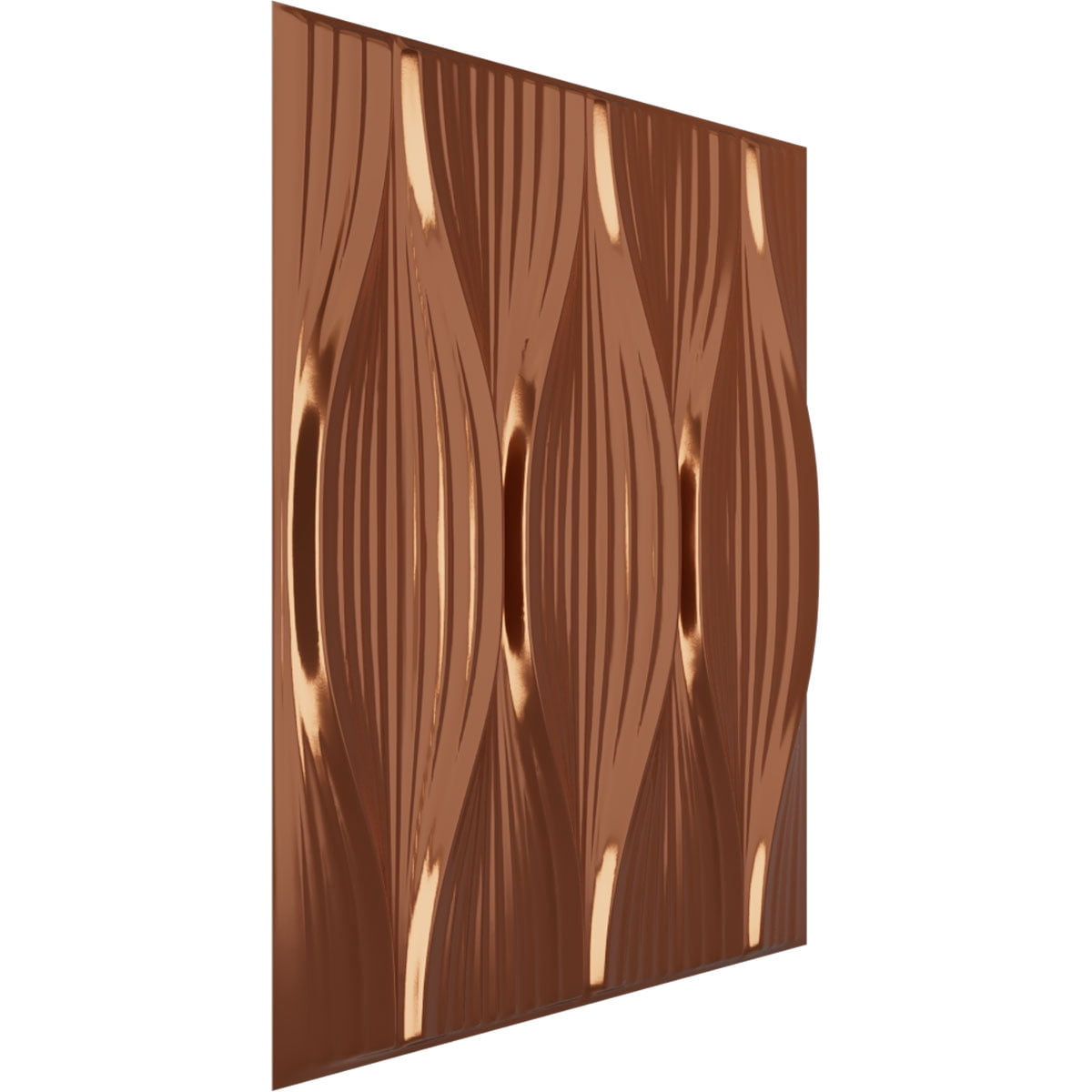 19 5/8"W x 19 5/8"H Willow EnduraWall Decorative 3D Wall Panel, Bright Coat Copper (Covers 2.67 Sq. Ft.)