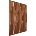 thumbnail image 2 of 19 5/8"W x 19 5/8"H Willow EnduraWall Decorative 3D Wall Panel, Bright Coat Copper (Covers 2.67 Sq. Ft.), 2 of 6