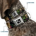 thumbnail image 2 of Buckle-Down Pet Collar, Dog Collar Metal Seatbelt Buckle, Trust No One Close Up Black, 20 to 31 Inches 1.5 Inch Wide, 2 of 8