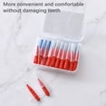 thumbnail image 3 of Minnieouse Cepillo Interdental mango ergonómico removedor de suciedad higiene Oral cepillo de de silicona Manual diario hilo adultos cuidado de los oídos, 3 of 6