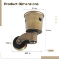 thumbnail image 2 of 4 Pack Vintage Antique Bronze Furniture Casters – Heavy Duty Zinc Alloy Swivel Cup Casters for Chair Legs, Table & Cabinet, 360° Rolling Wheels, Floor Protection, Effortless Mobility, 2 of 5