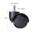 thumbnail image 2 of 10mm stem caster wheel rubber wheel for chair replacement, 2 of 5