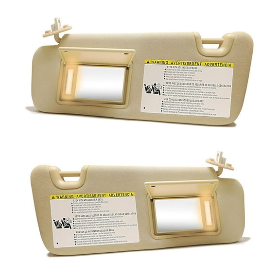 Sun Visor Compatible with Toyota Highlander 2014 2015 2016 2017 2018 2019 Models, Left Right Driver Side SunVisor with Light-2Left right